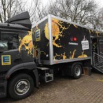 Der High-Tech-Supermarkt auf Rädern macht bei der KGS Hambergen halt. Foto: Carmen Jaspersen Der High-Tech-Supermarkt auf Rädern macht bei der KGS Hambergen halt. Foto: Carmen Jaspersen